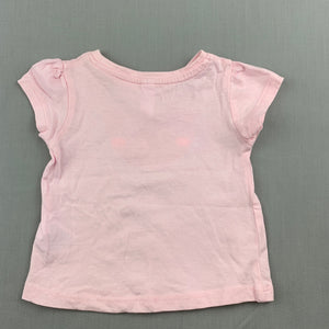 Girls Dymples, pink lightweight cotton t-shirt / top, watermelon, EUC, size 000