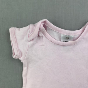 Girls Target, pink cotton bodysuit / romper, FUC, size 0000