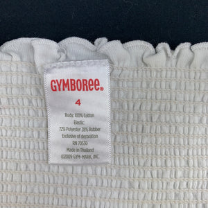 Girls Gymboree, white soft cotton embroidered sumer top, EUC, size 4