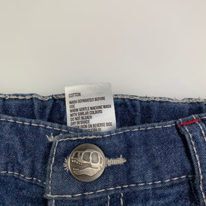 Boys H&T, blue denim cargo jean shorts, adjustable, GUC, size 2