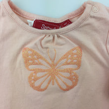 Load image into Gallery viewer, Girls Sprout, short sleeve t-shirt / top, glitter butterfly, GUC, size 000
