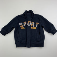 Load image into Gallery viewer, Boys Baby Biz, navy fleece lined sweater / jacket, GUC, size 00