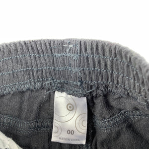 Boys Target, grey cotton corduroy pants, elasticated, EUC, size 00