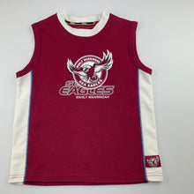 Load image into Gallery viewer, Unisex NRL Official, Manly Sea Eagles singlet / tank top / tee, GUC, size 7