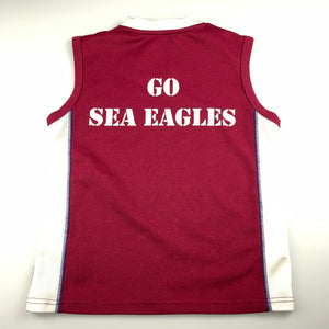 Unisex NRL Official, Manly Sea Eagles singlet / tank top / tee, GUC, size 7