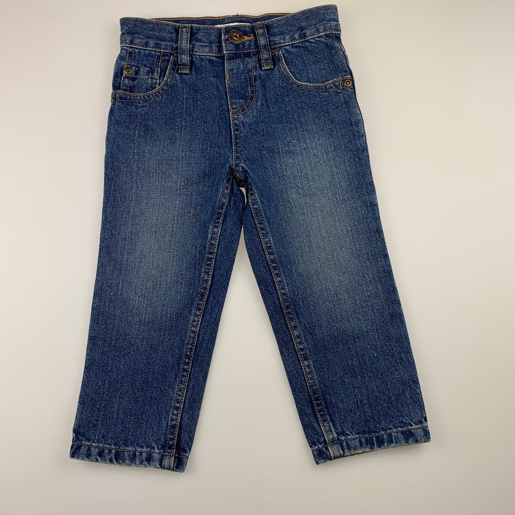 Boys Blue Zoo, blue denim jeans, adjustable, EUC, size 2