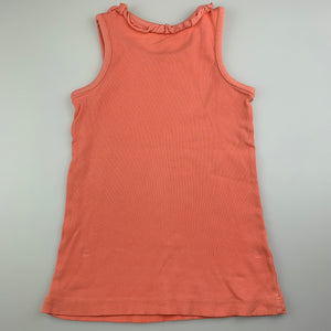 Girls Target, peach ribbed cotton tank top / t-shirt, EUC, size 7