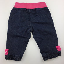 Load image into Gallery viewer, Girls Gymboree, navy denim jeans, elasticated waist, GUC, size 00