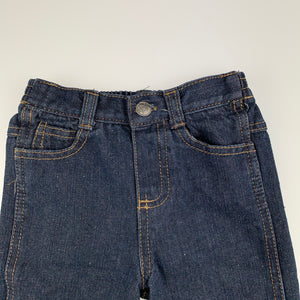 Boys dark, denim jeans, elasticated, Inside leg: 27cm, GUC, size 1-2