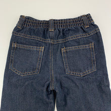 Load image into Gallery viewer, Boys dark, denim jeans, elasticated, Inside leg: 27cm, GUC, size 1-2