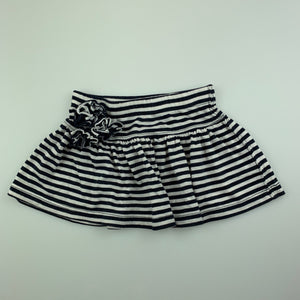 Girls Cotton On Baby, soft feel striped skirt, elasticated, GUC, size 00