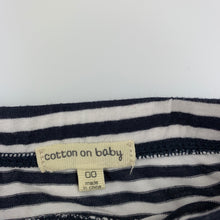 Load image into Gallery viewer, Girls Cotton On Baby, soft feel striped skirt, elasticated, GUC, size 00