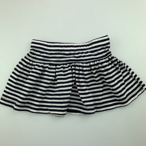 Girls Cotton On Baby, soft feel striped skirt, elasticated, GUC, size 00