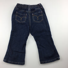 Load image into Gallery viewer, Girls Cherokee, dark denim jeans, elasticated waist, FUC, size 18 months