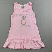 Load image into Gallery viewer, Girls BocaBoo, pink soft stretchy dress, diamonds, GUC, size 1-2