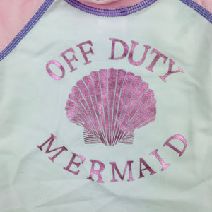 Girls Baby Berry, long sleeve rashie / swim top, mermaid, EUC, size 000