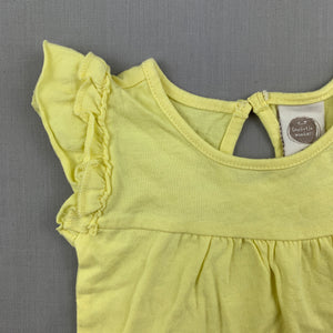 Girls Tiny Little Wonders, yellow cotton t-shirt / tee / top, EUC, size 000