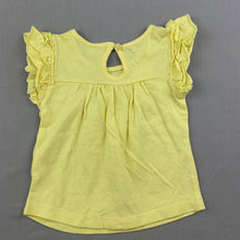 Load image into Gallery viewer, Girls Tiny Little Wonders, yellow cotton t-shirt / tee / top, EUC, size 000