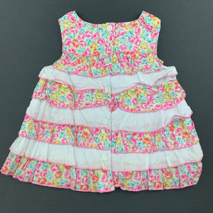 Girls First Impressions, floral cotton party dress, FUC, size 12 months