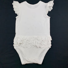 Load image into Gallery viewer, Girls Anko Baby, white stretchy floral bodysuit / romper, EUC, size 1