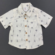 Load image into Gallery viewer, Boys Baby Charlie &amp; Me, lightweight cotton short sleeve shirt, EUC, size 000