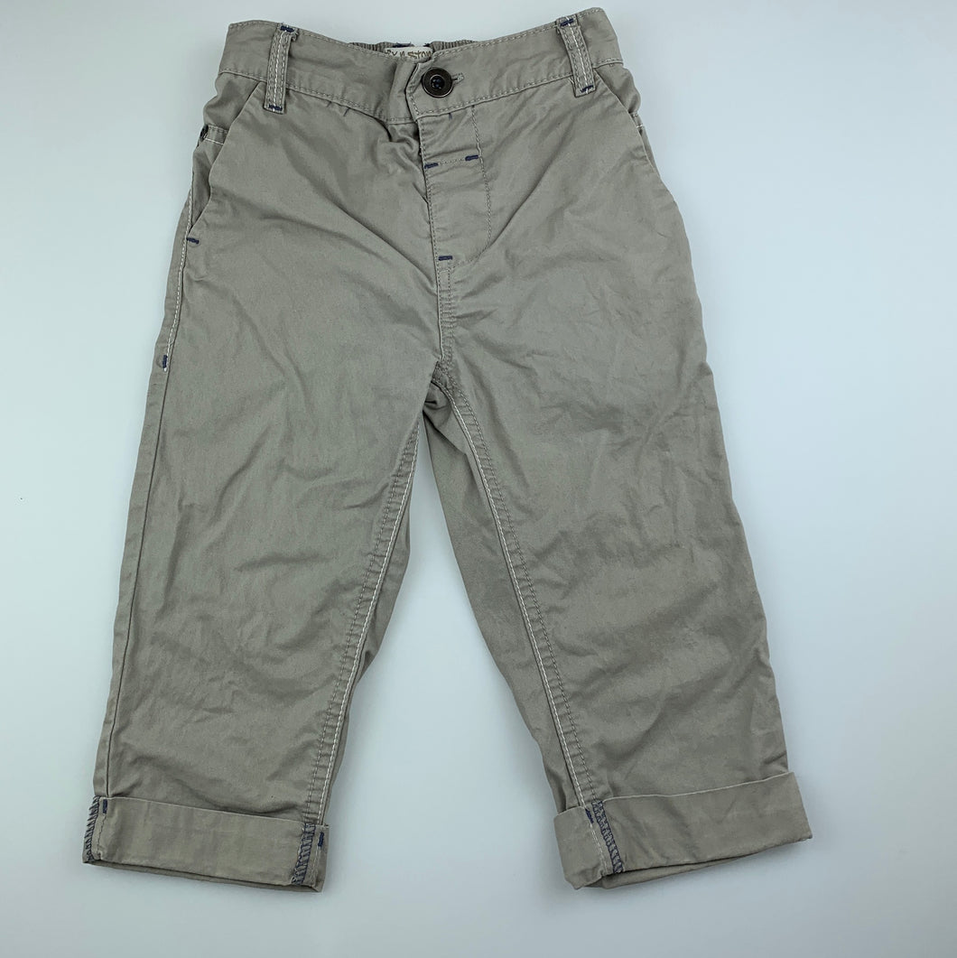 Boys Stix n Stones, lightweight cotton pants, elasticated, GUC, size 1