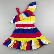 Load image into Gallery viewer, Girls Rock Your Baby, colourful striped party dress, (size label removed, Chest: 48cm, L: 47cm), FUC, size 0-1