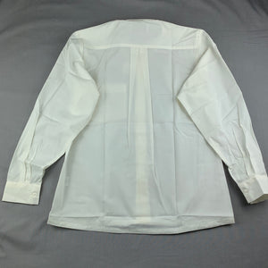 Boys Bob Stewart Schoolwear, cream long sleeve school shirt, NEW, size 8