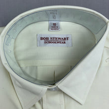 Load image into Gallery viewer, Boys Bob Stewart Schoolwear, cream long sleeve school shirt, NEW, size 10