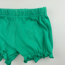 Load image into Gallery viewer, Girls Target, green soft cotton shorts, GUC, size 00