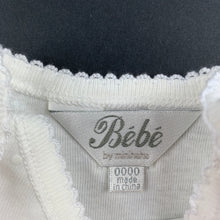Load image into Gallery viewer, Girls Bebe by Minihaha, white cotton t-shirt / top, GUC, size 0000