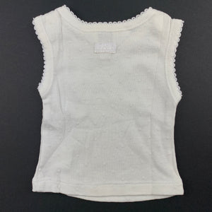 Girls Bebe by Minihaha, white cotton t-shirt / top, GUC, size 0000
