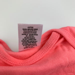Girls Target, pink soft cotton bodysuit / romper, GUC, size 0000