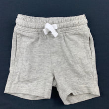 Load image into Gallery viewer, Boys Mothercare, grey soft stretchy shorts, elasticated, EUC, size 000
