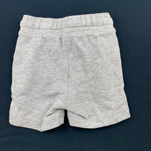 Boys Mothercare, grey soft stretchy shorts, elasticated, EUC, size 000