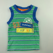 Load image into Gallery viewer, Boys Tiny Little Wonders, green cotton tank top / t-shirt, GUC, size 0000