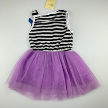 Load image into Gallery viewer, Girls Sandy Kids, black &amp; white stripe tutu party dress, NEW, size 1