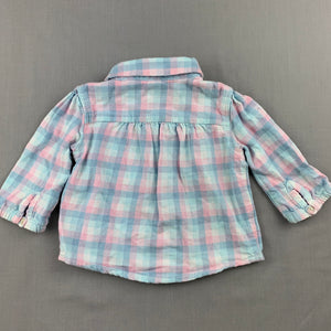 Girls Target, brushed cotton long sleeve shirt / blouse, GUC, size 000