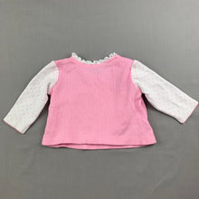 Load image into Gallery viewer, Girls Woolworths, pink cotton cross-over top, butterfly, EUC, size 000