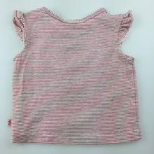Load image into Gallery viewer, Girls Bebe by Minihaha, red &amp; white stripe t-shirt / top, summer outfit, GUC, size 000