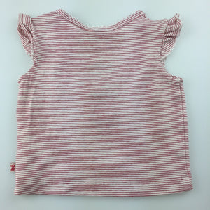 Girls Bebe by Minihaha, red & white stripe t-shirt / top, summer outfit, GUC, size 000