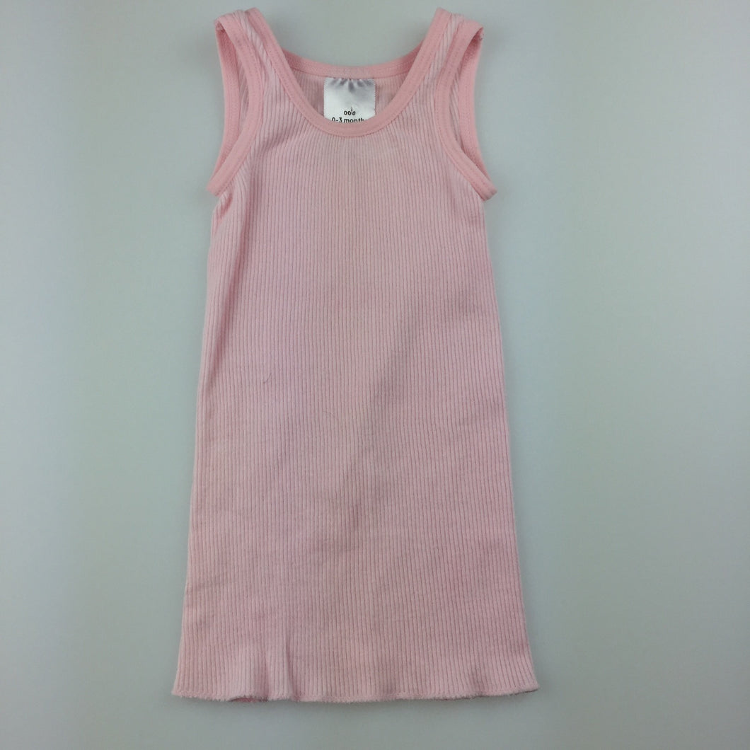 Girls Target, pink cotton singlet / tank top, GUC, size 000