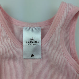 Girls Target, pink cotton singlet / tank top, GUC, size 000
