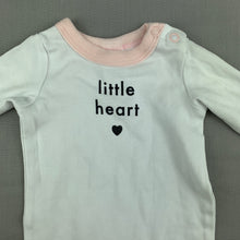 Load image into Gallery viewer, Girls Target, soft cotton coverall / romper, heart, GUC, size 000