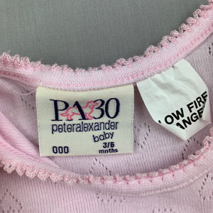Girls Peter Alexander, pink cotton pyjama t-shirt / top, GUC, size 000-00