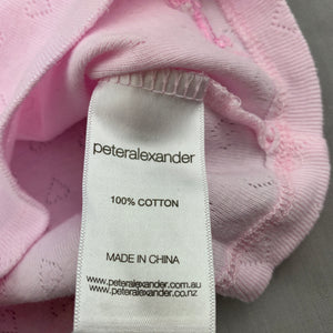 Girls Peter Alexander, pink cotton pyjama t-shirt / top, GUC, size 000-00
