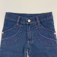 Load image into Gallery viewer, Girls Shirley Fashion, blue stretch denim shorts, W: 51cm, GUC, size 2