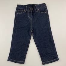 Load image into Gallery viewer, Girls Dymples, dark stretch denim jeans / pants, elasticated, EUC, size 1