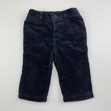 Load image into Gallery viewer, Boys Ralph Lauren, navy cotton corduroy pants, elasticated, EUC, size 6 months