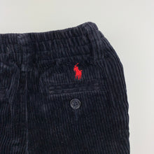 Load image into Gallery viewer, Boys Ralph Lauren, navy cotton corduroy pants, elasticated, EUC, size 6 months